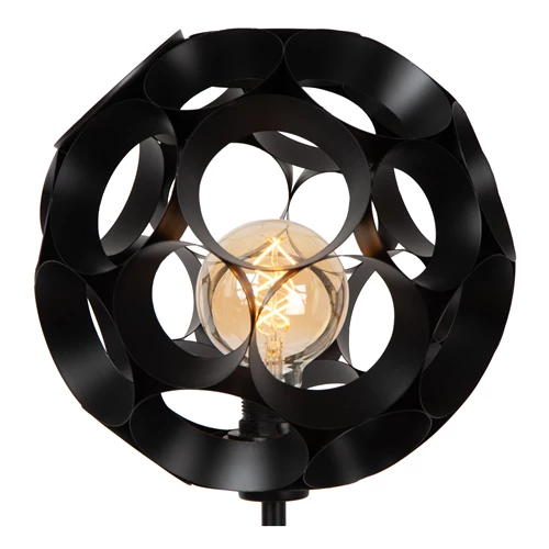 Lucide HANNELORE - Vloerlamp - Ø 30 cm - 1xE27 - Zwart - detail 1